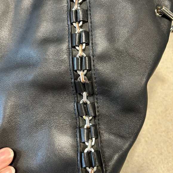 Michael Kors Sadie Satchel Tote Lg Soho Designer Leather Moto Convertible READ - Picture 10 of 10